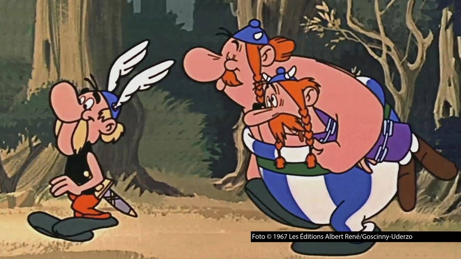 Seit 60 Jahren sind der kleine Gallier Asterix und sein etwas kräftiger gebauter Freund Obelix auch als Leinwandhelden präsent. Studiocanal nimmt das Jubiläum zum Anlass, um ab dem 14. Januar 2027 „Asterix – Der Gallier“ und zwei weitere restaurierte Klassiker zurück in die Kinos zu bringen. (Foto © 1967 Les Éditions Albert René/Goscinny-Uderzo)